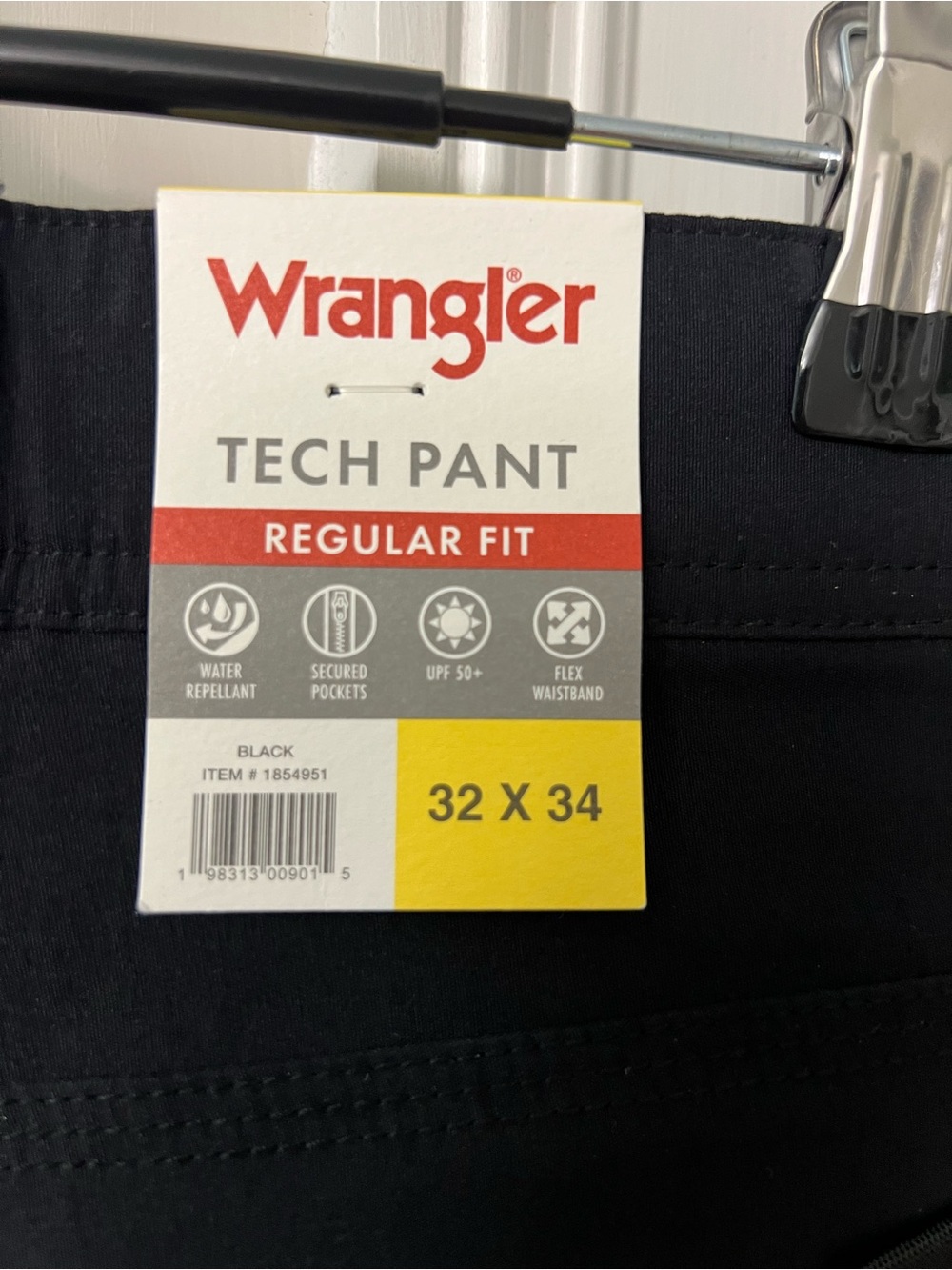 Wrangler Tech Pant Regular Fit - Black